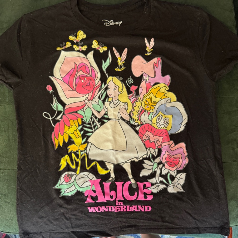 Disney Alice in Wonderland Black T-Shirt